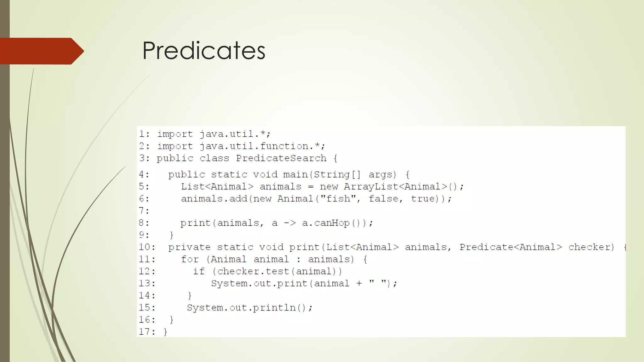 Predicates
 
