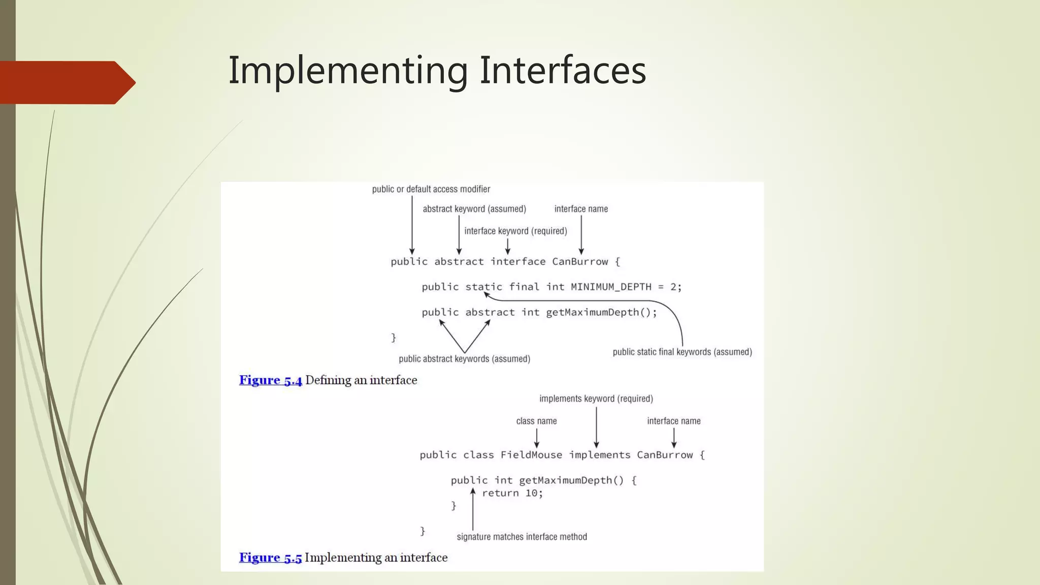 Implementing Interfaces
 