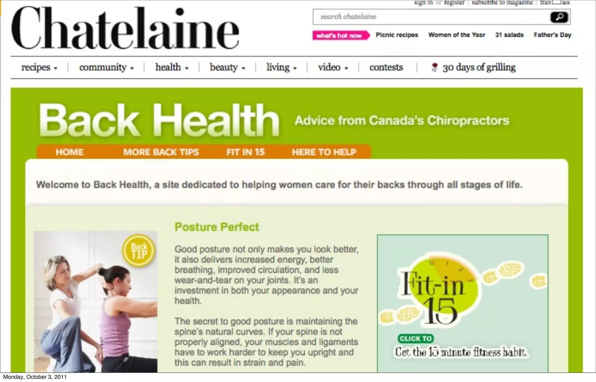 ONTARIO CHIROPRACTIC ASSOCIATION




                                                  v




                                                  35



Monday, October 3, 2011
 