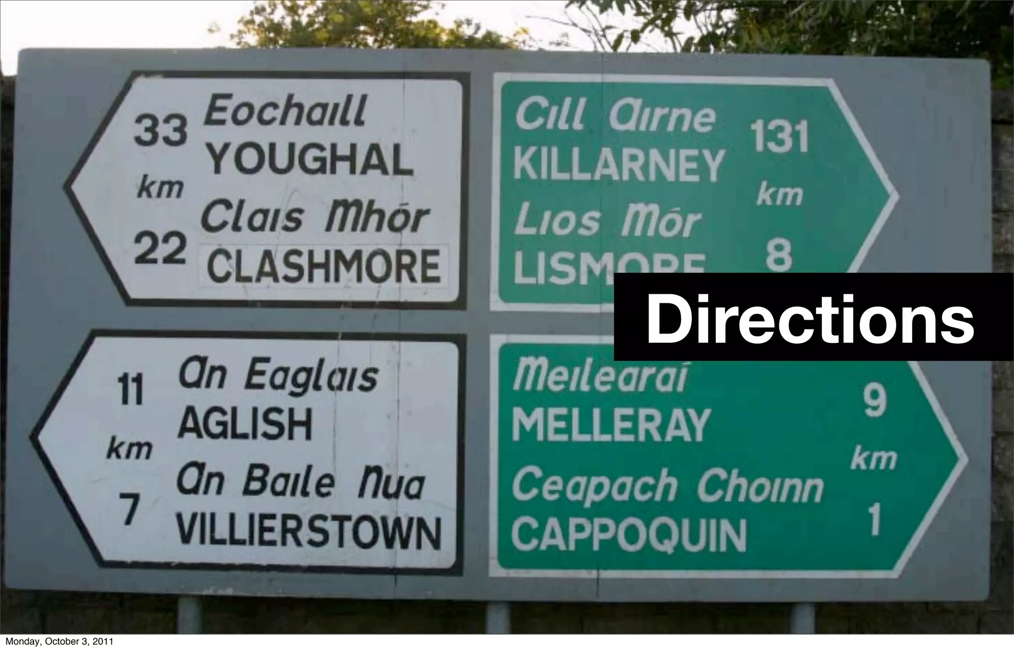 Directions



Monday, October 3, 2011
 