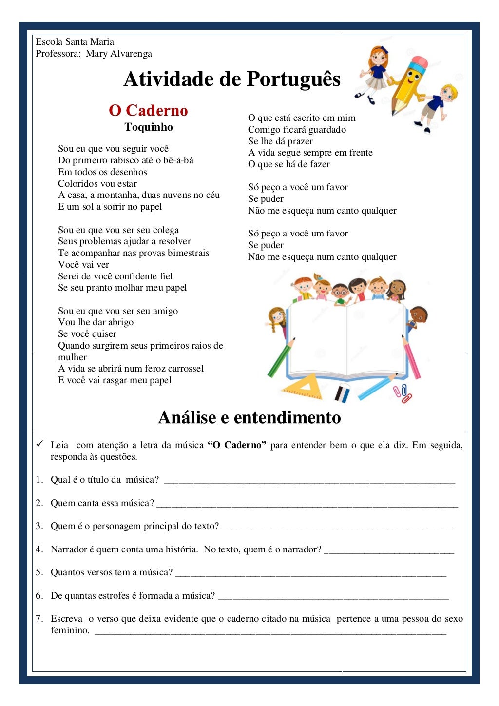 O Caderno de Toquinho - Análise e entendimento da música