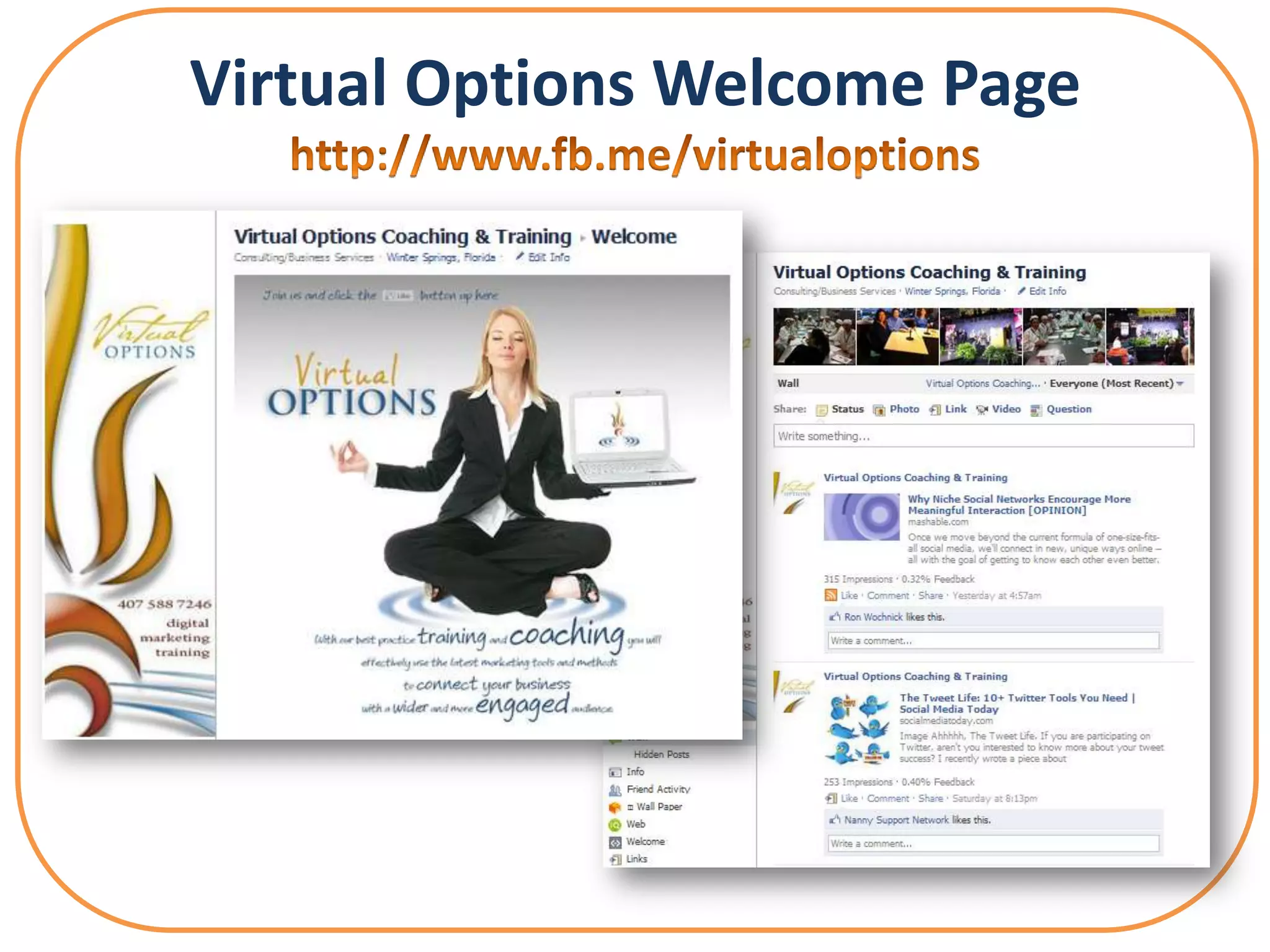 Virtual Options Welcome Page
 