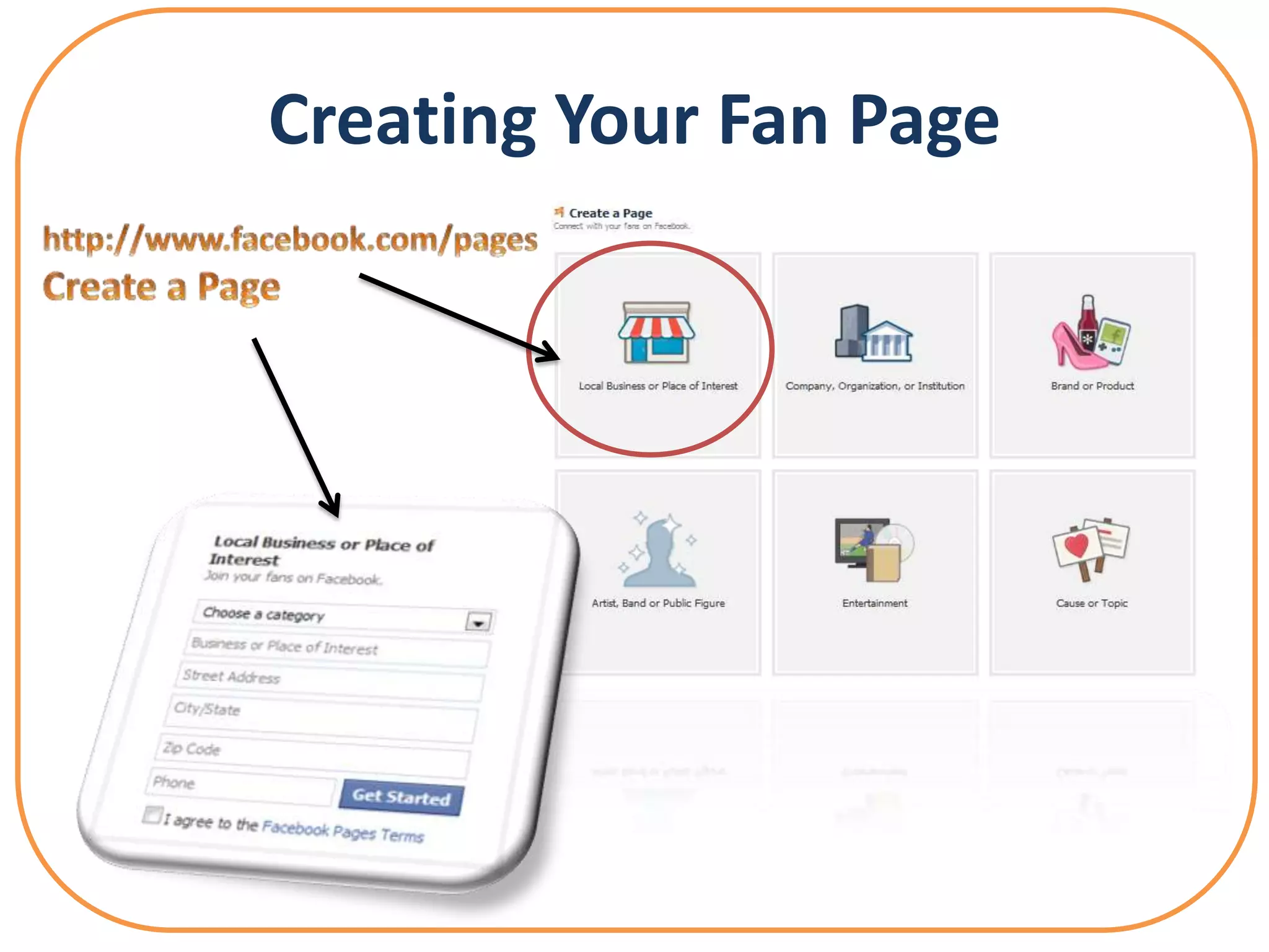 Creating Your Fan Page
 