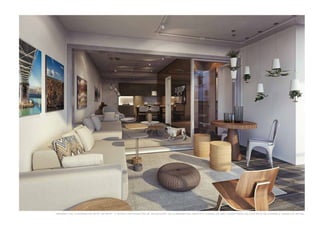 Perspectiva ilustrada do apto. de 84 m2 - 2 suítes c om sugestão de de c or a ç ão . O s a c a b a mentos , m ó v eis e utensí l ios não fa z em pa rte do c ontr ato de c ompr a e v end a do im ó v e l . 
 