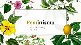 Feminismo
Valentina Ocampo Buitrago
Marzo 2018
 
