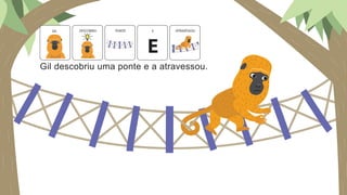 Gil descobriu uma ponte e a atravessou.
DESCOBRIU PONTE ATRAVESSOU
GIL E
 