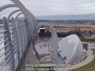 Início da rotação com 2 barcosInício da rotação com 2 barcos
estacionados na tina superiorestacionados na tina superior
 