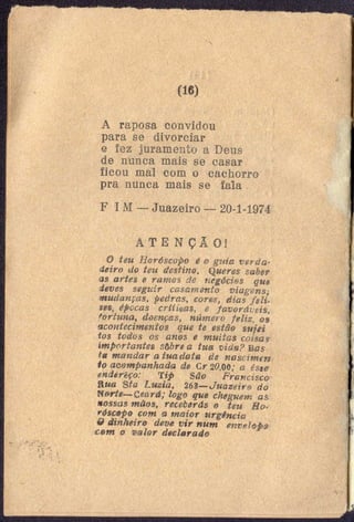 O casamento do bode com a raposa