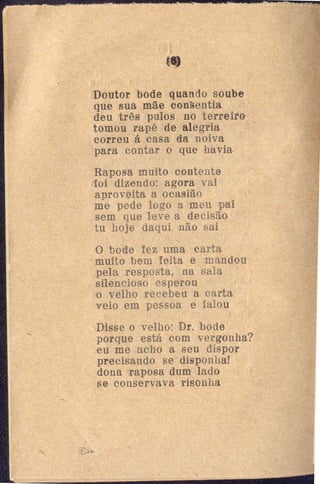 O casamento do bode com a raposa