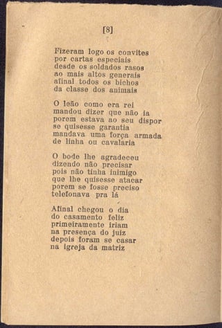 O casamento do bode com a raposa