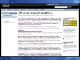 © 2011 IBM Corporation
 