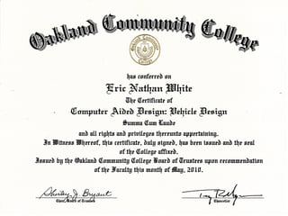 Occ Certificate
