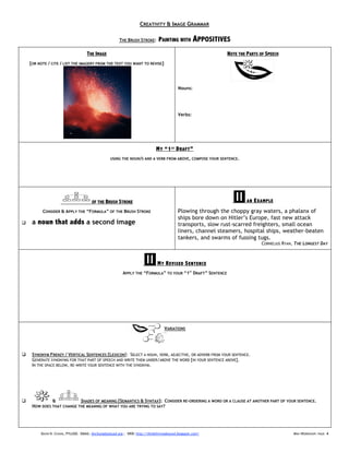 OCC GATE Workshop: CREATIVITY & IMAGE GRAMMAR | PDF