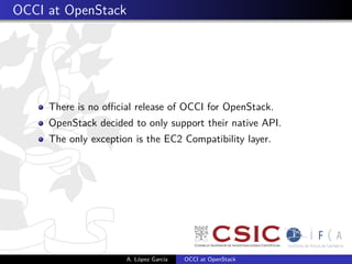 Occi Api OCCI-OS tutorial | PDF