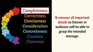 Completeness Message OCC Lesson 5 - Strategies to avoid Communication Breakdown | PDF
