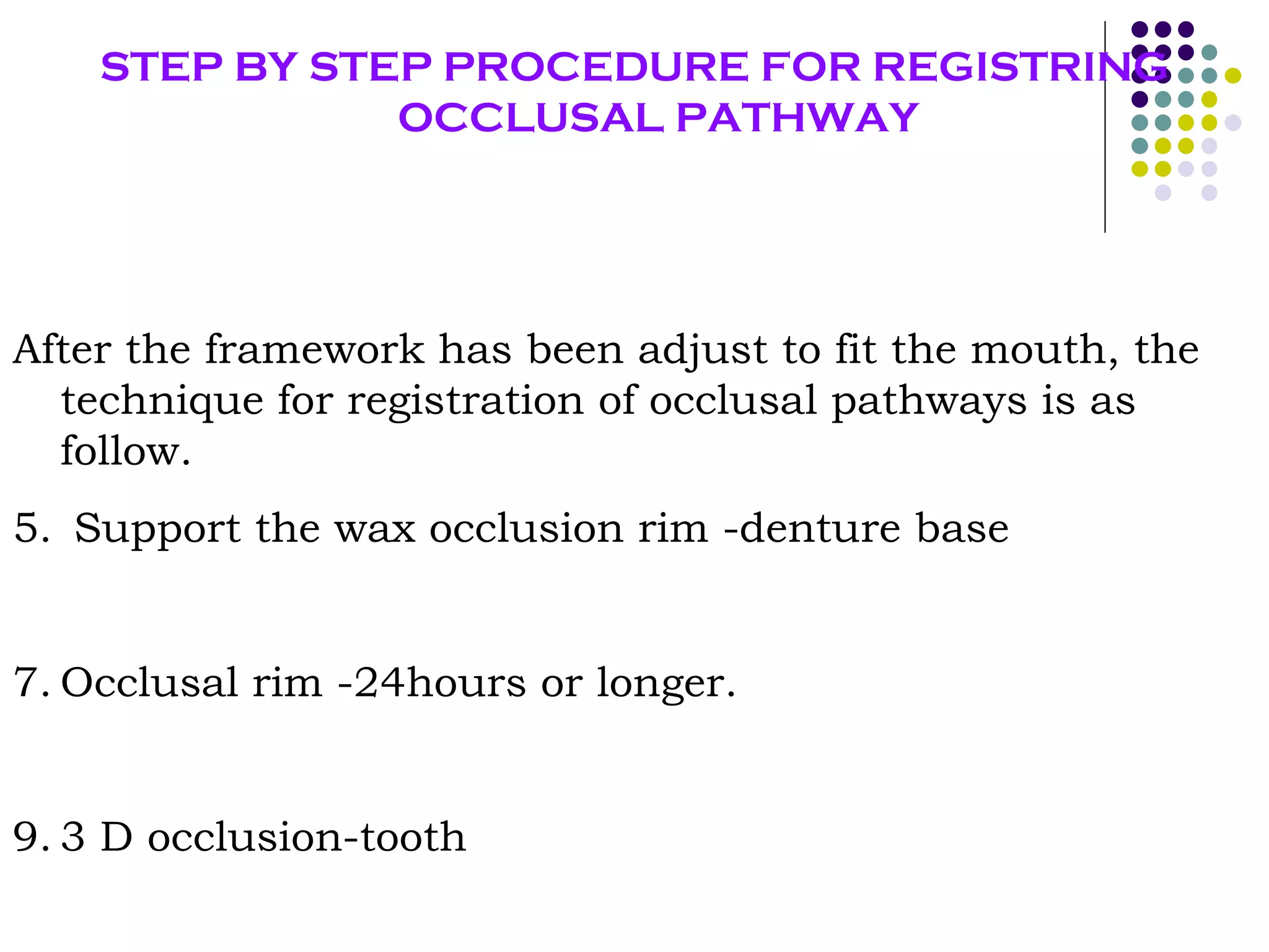 Occlusal Record Rpd Occlusal relationship in_rpd__prostho_ | PPT
