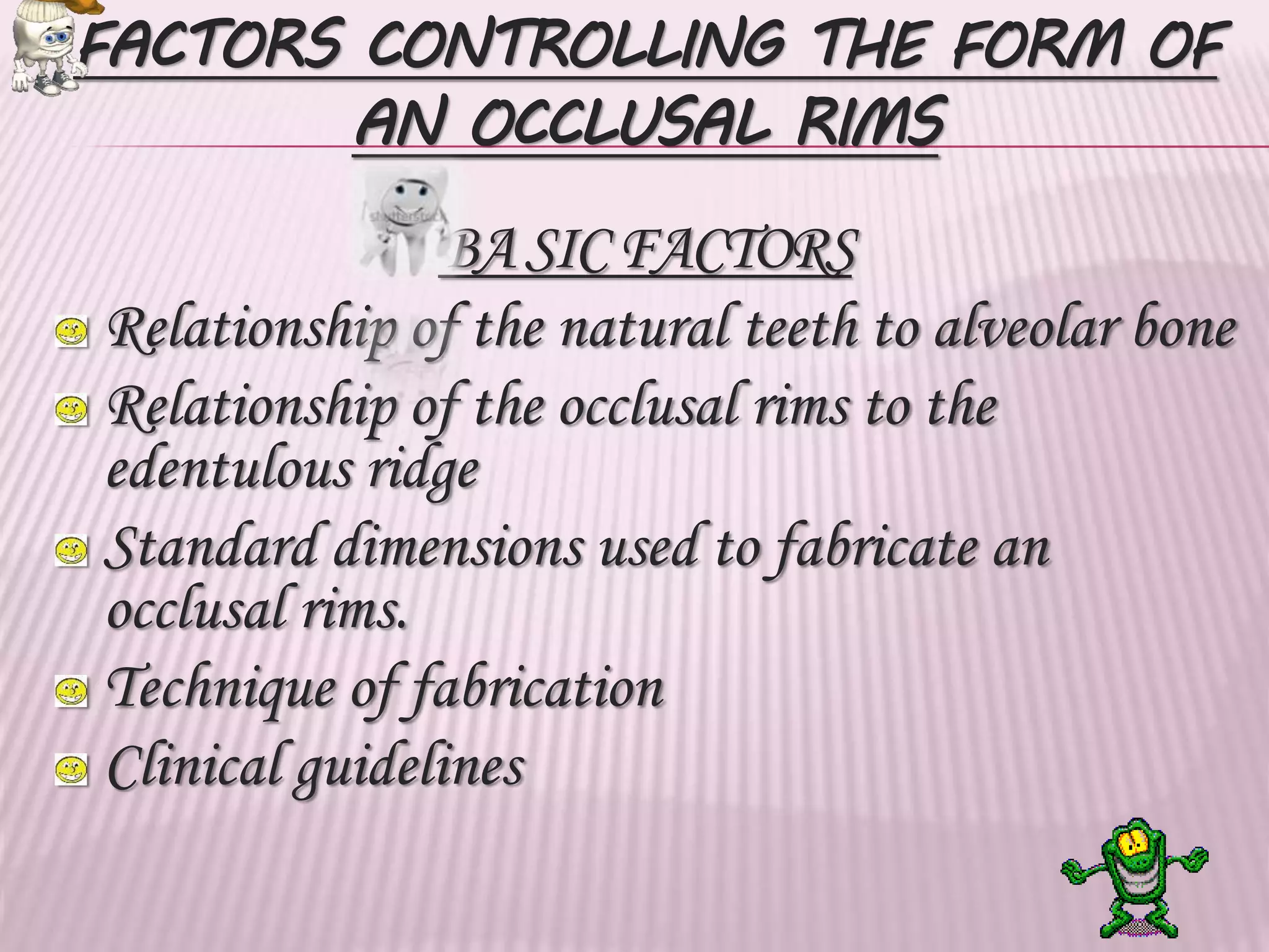 Record bases and Occlusal rims ppt | PPTX