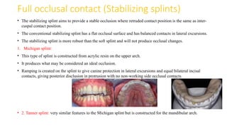 Cuspal Protection Occlusal Splints in Dental Practice: Indications, Types, and ...