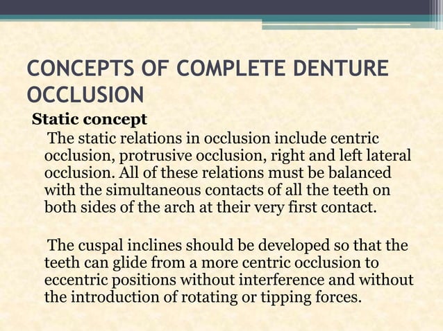 Occlusion in dentistry | PPTX | Dental Health | Diseases and Conditions