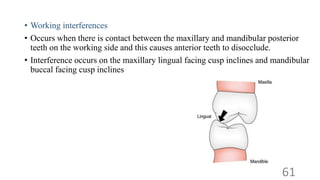 Tooth Disocclude OCCLUSION IN FPD prosthodontics seminar final year | PPTX