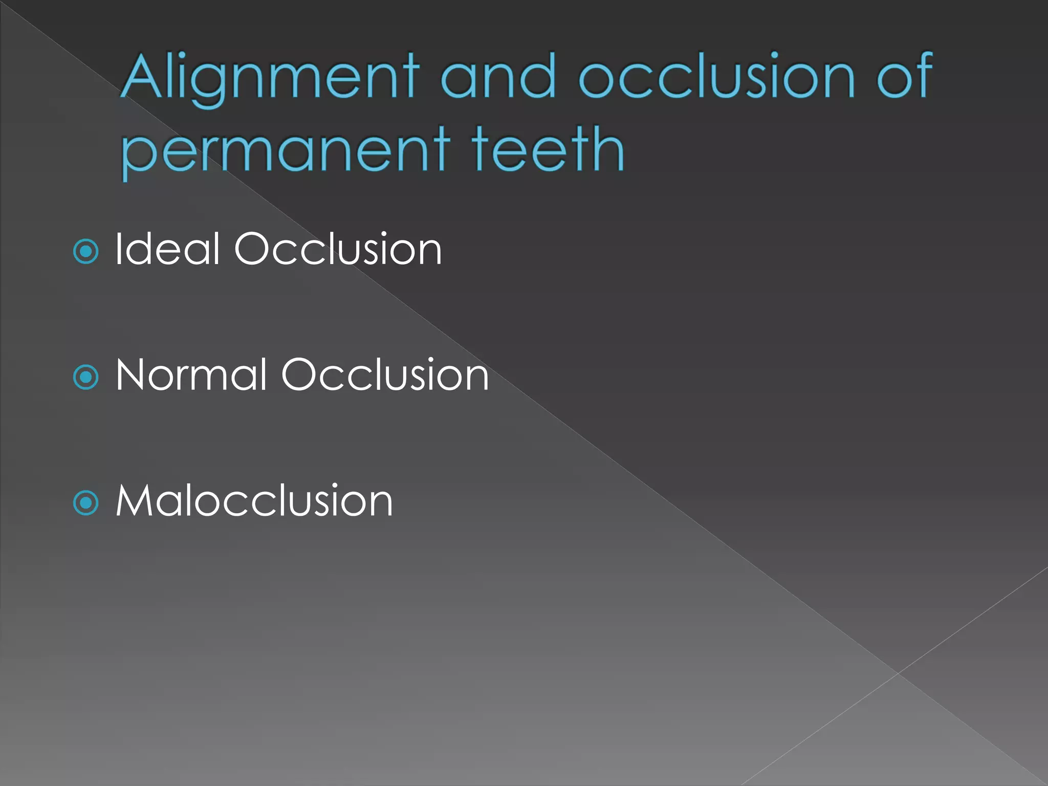 Occlusion presentation | PPTX