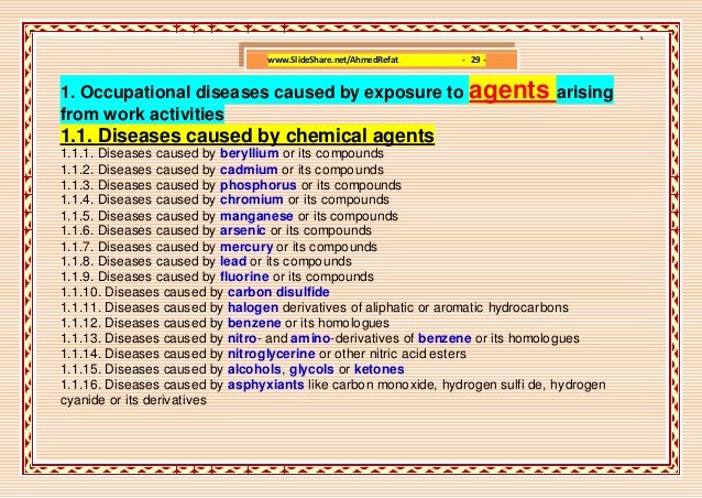 Occupational Diseases  International List