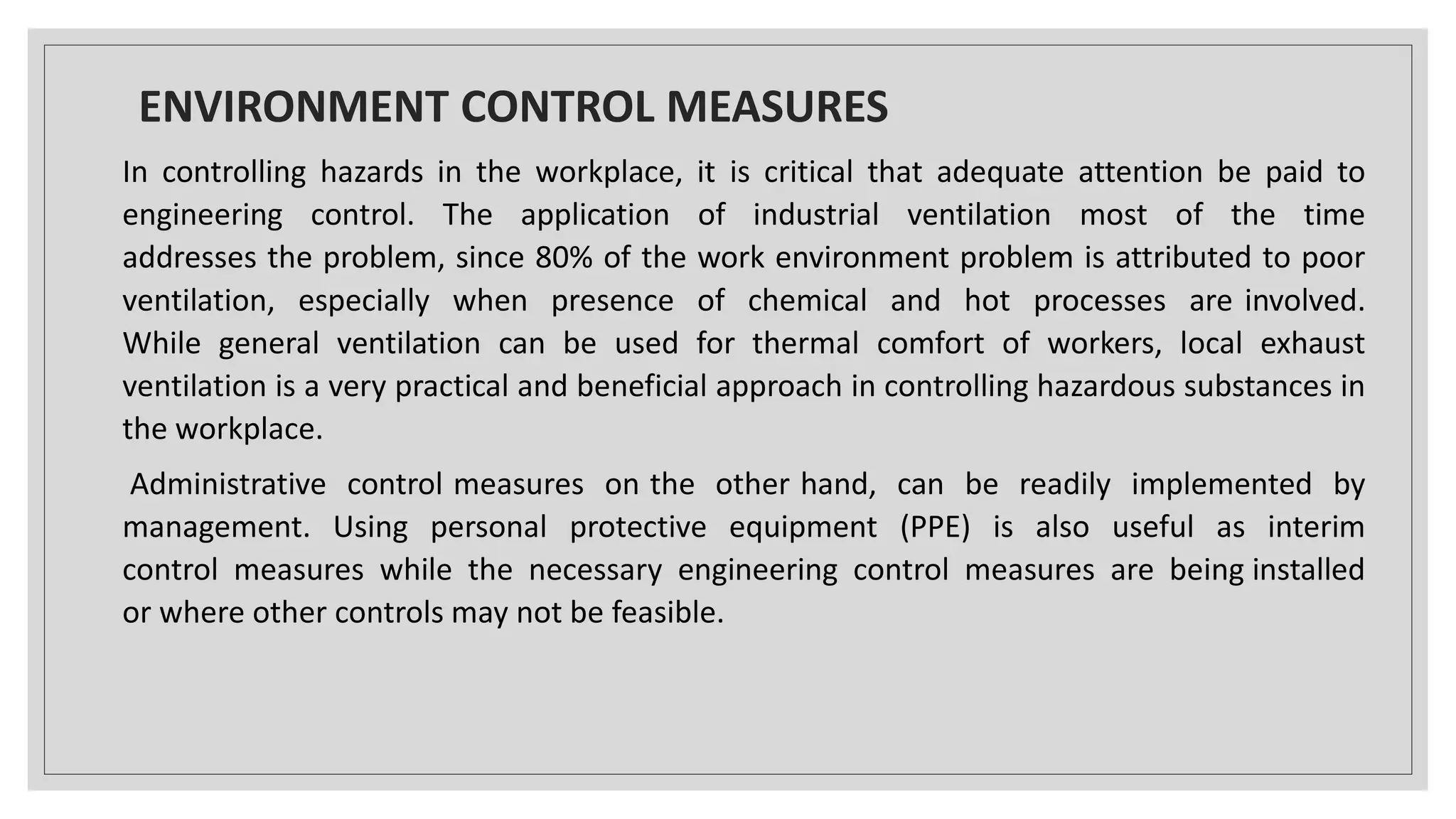 Occupational Environment Bosh Hazard Pdf