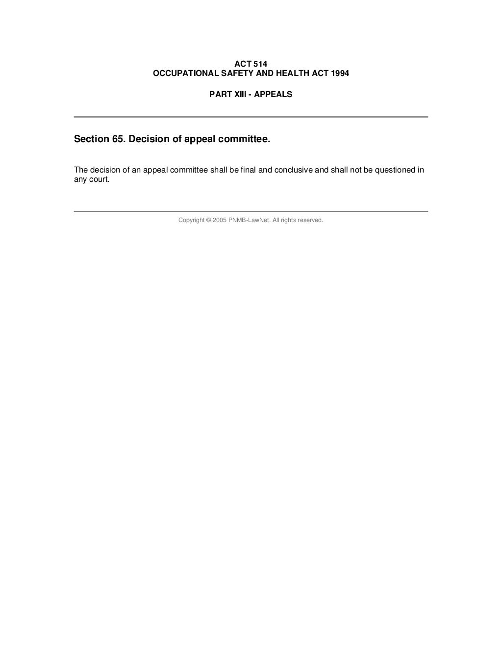 Occupational Safety And Health Act 1994 Malaysia