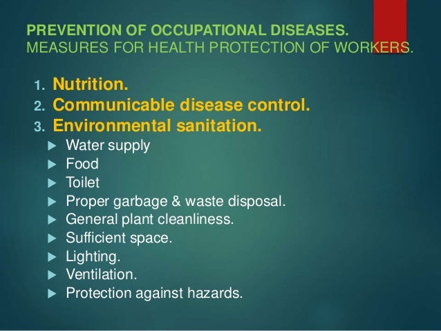 Occupational hazards