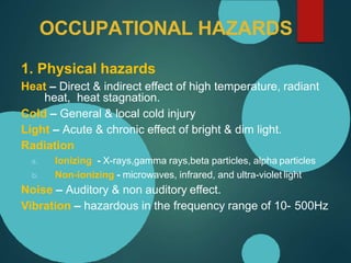 Occupational hazards and pulmonary disease | PPTX
