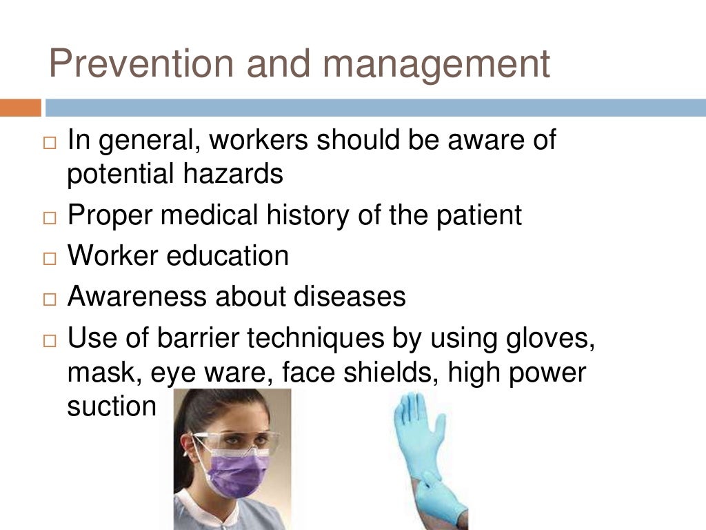 Occupational hazards in dentistry