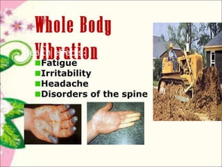 Whole Body 
HeaVltihb erffaecttis:on 
Fatigue 
Irritability 
Headache 
Disorders of the spine 
 