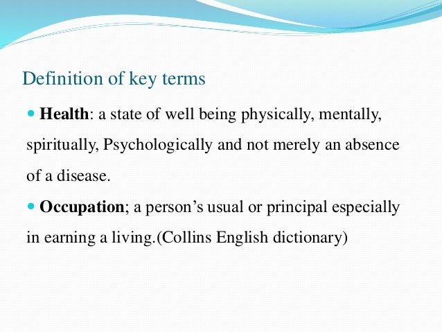 Occupational health Occupational health