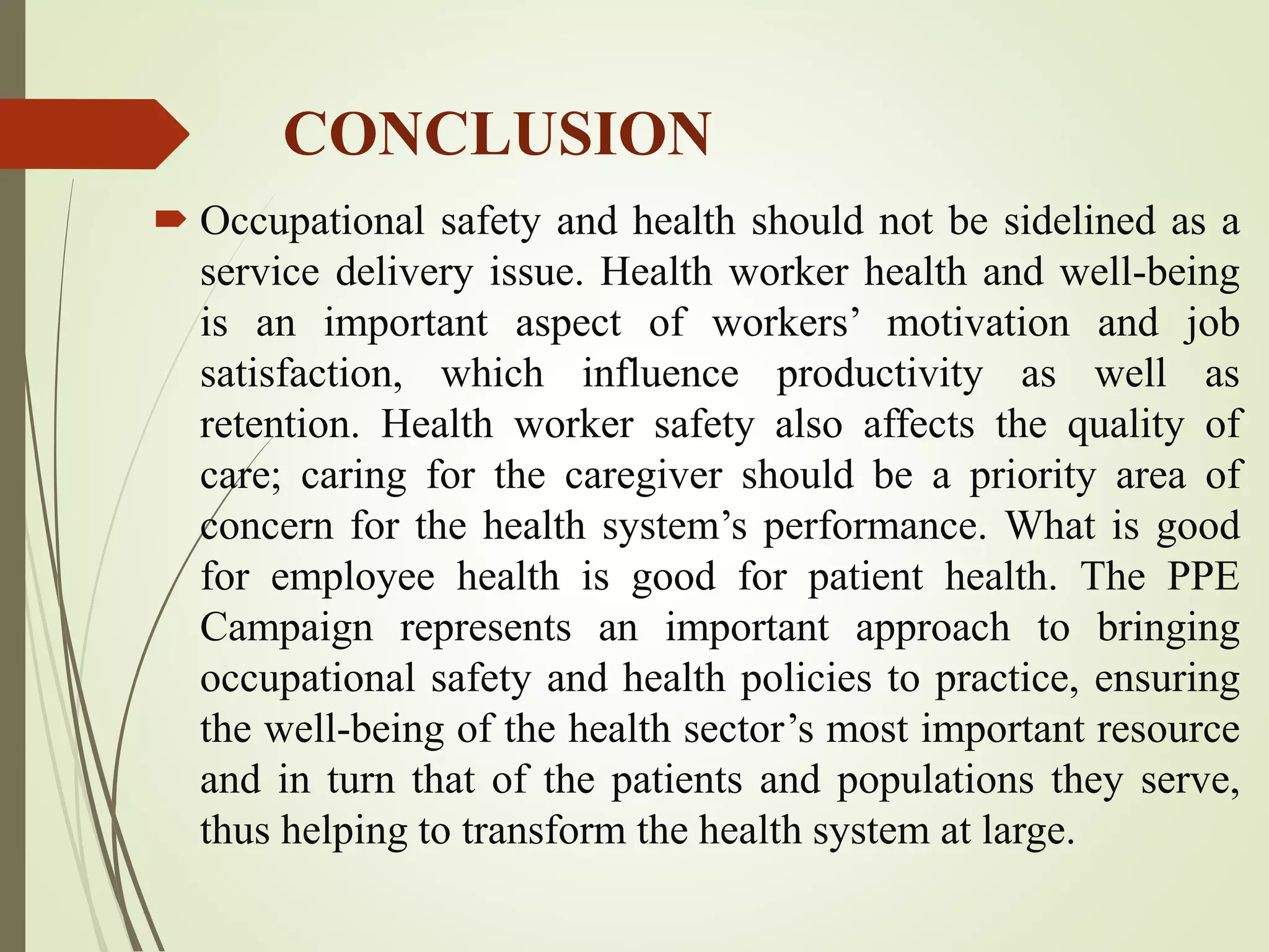Occupational health and safety | PPTX