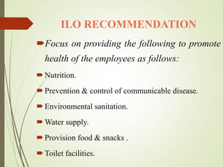 Ilo Reference Occupational health and safety | PPTX