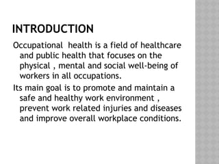 Occupational Health and safety . ppt x..... | PPTX