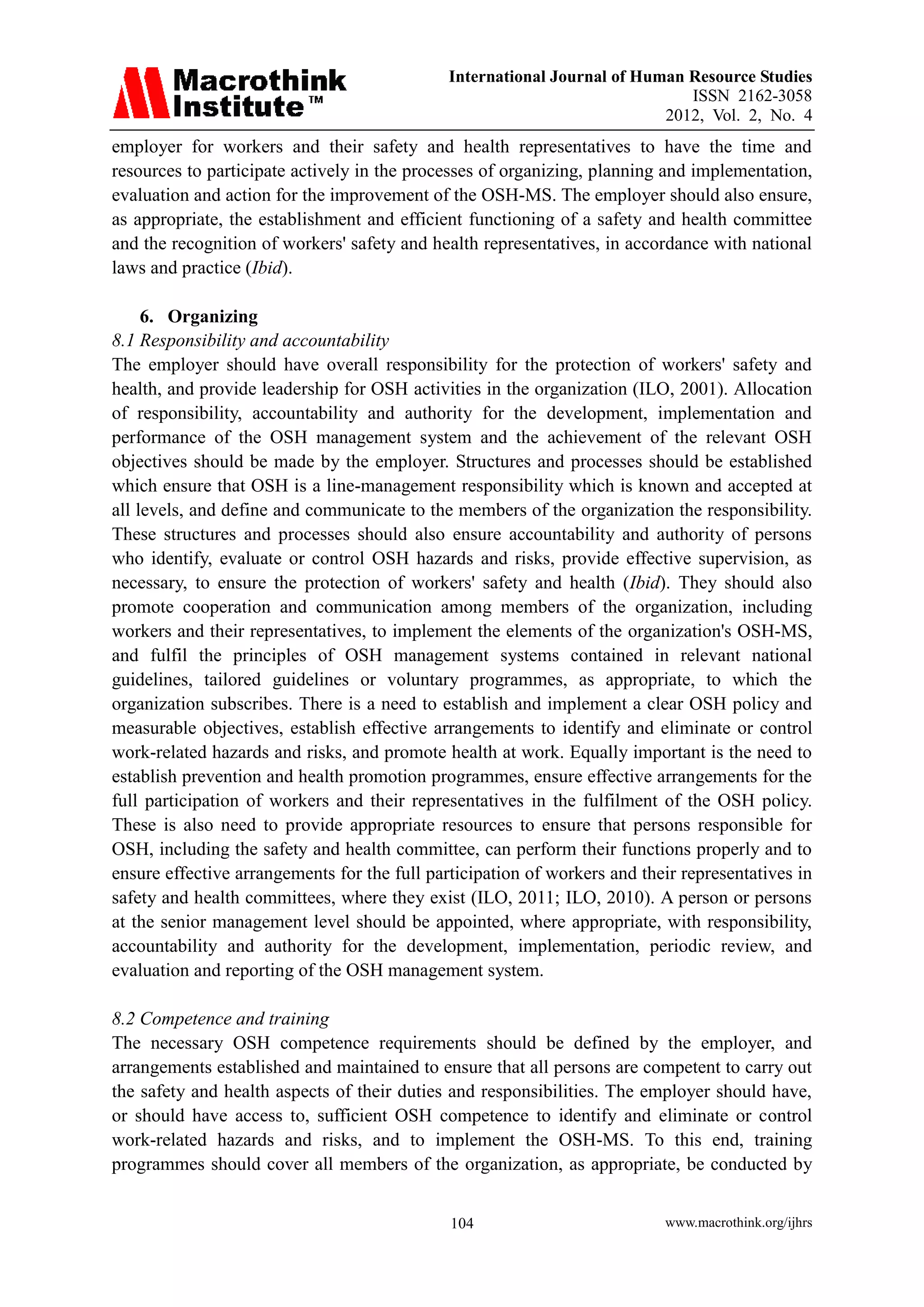 Occupational health and safety management systems | PDF
