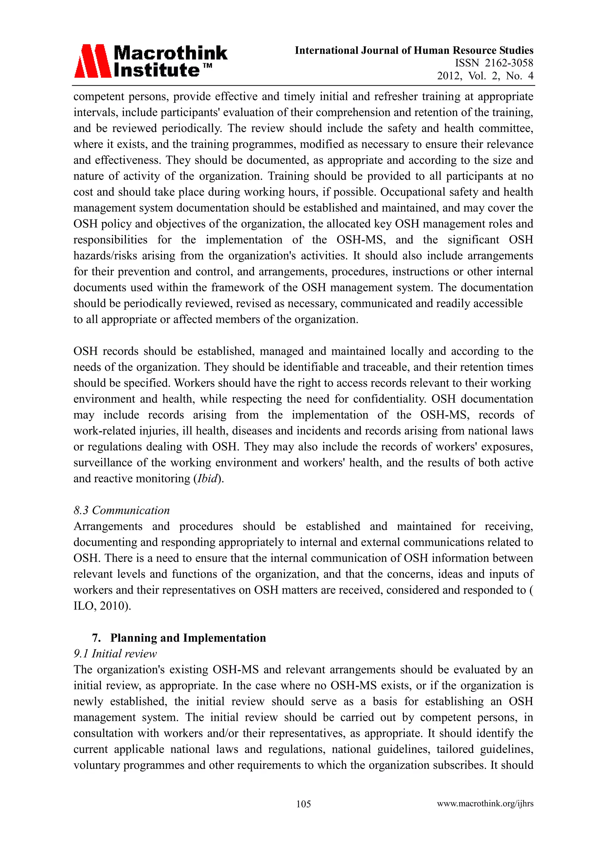 Occupational health and safety management systems | PDF