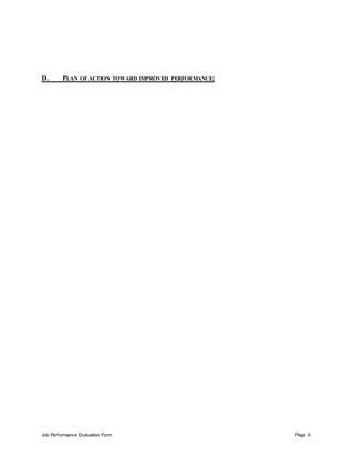 Occupational Performance Analysis Example Form Occupational health and safety officer performance appraisal | DOCX