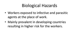 Occupational health hazards | PPTX