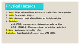Occupational health hazards | PPTX