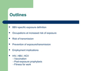 Occupational health & infection control | PPT