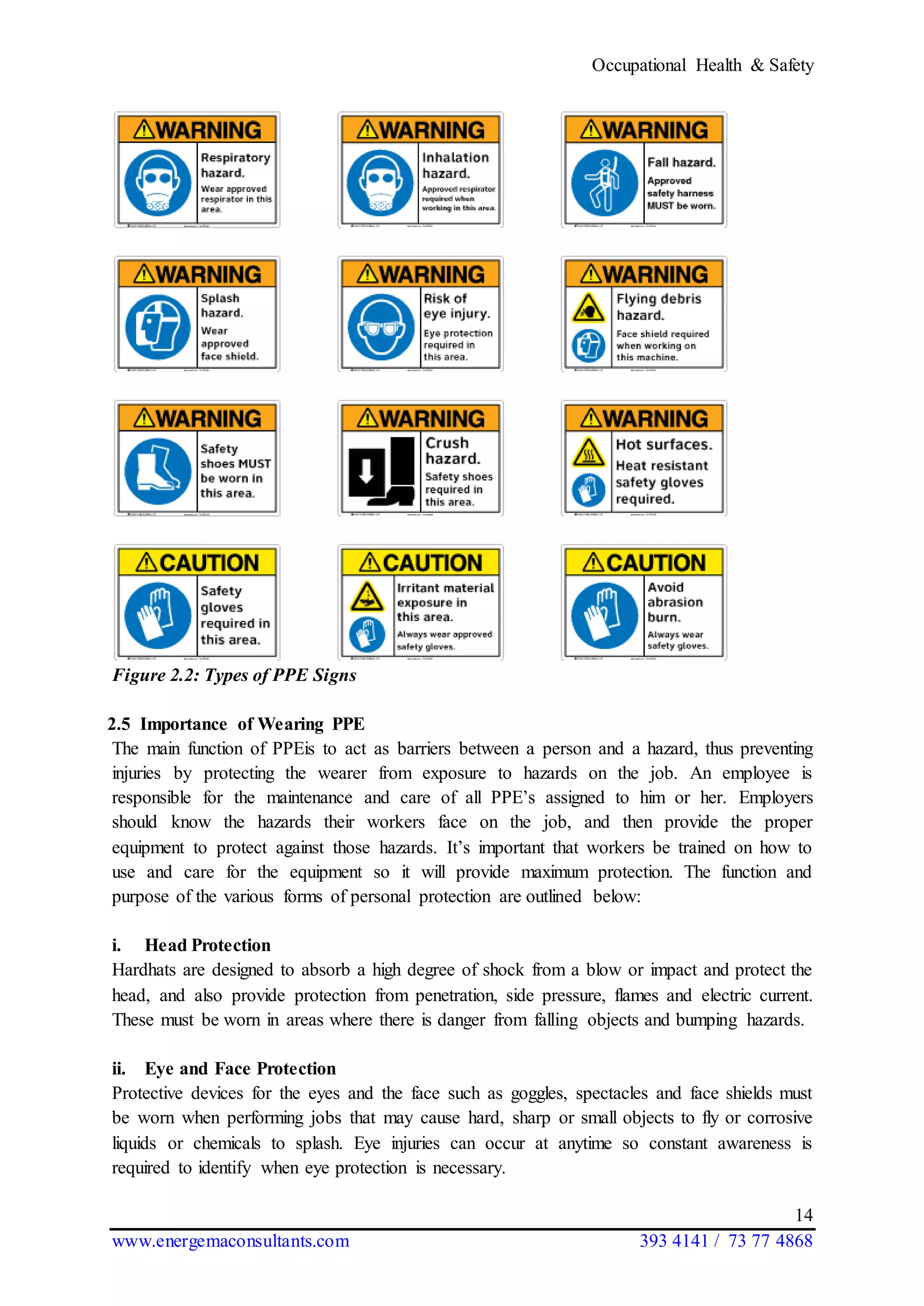 Occupational health & safety principles 31.01.14