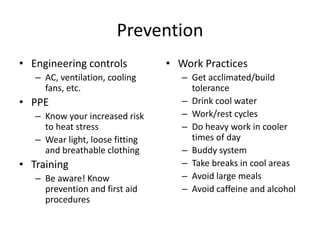 Occupational Heat Stress | PPTX