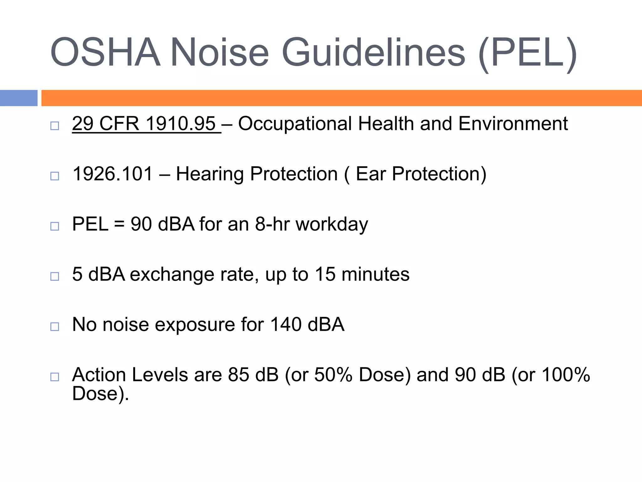 Occupational Noise Exposure | PPTX