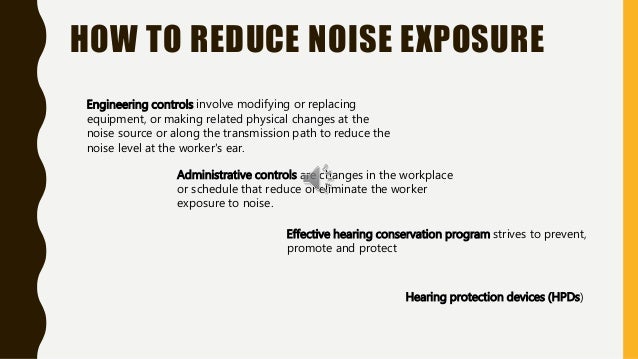 noise control how Occupational hazard noise
