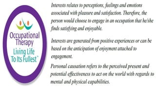 Occupational Performance in Occupational Therapy