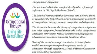 Occupational Performance in Occupational Therapy