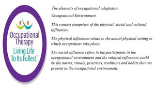 Occupational Performance in Occupational Therapy
