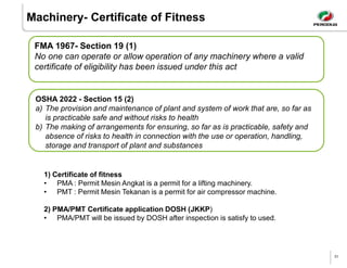 OCCUPATIONAL SAFETY AND HEALTH Malaysia Requirement | PDF